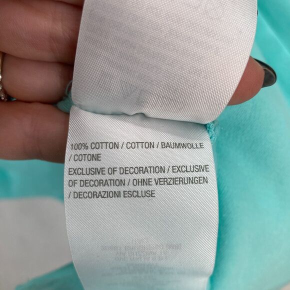 Quacker Factory Lace Sleeve Blouse Button Up V Neck Blue‎ Knit Boho Women's 3X - Picture 8 of 16